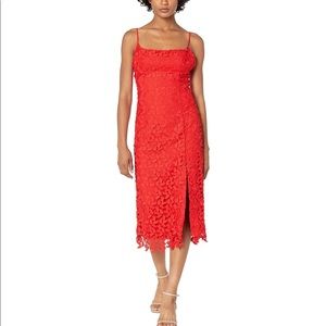Bardot Ariel Leaf Red Dress